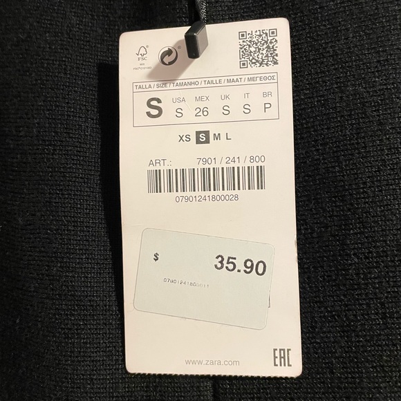 NWT Zara Basic Black Flare Skirt - Picture 3 of 4